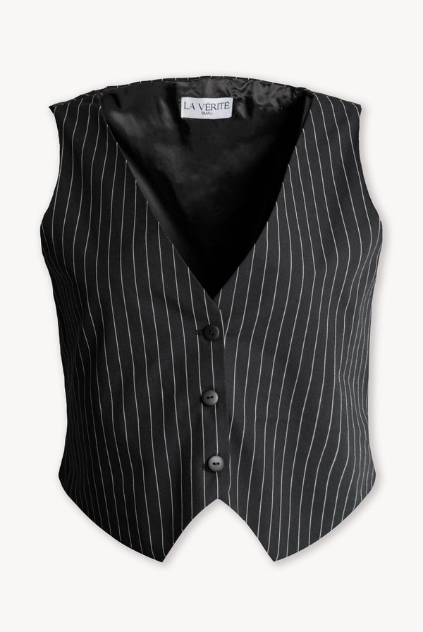 THE EIRINI PINSTRIPE VEST BY LA VERITE THE LABEL