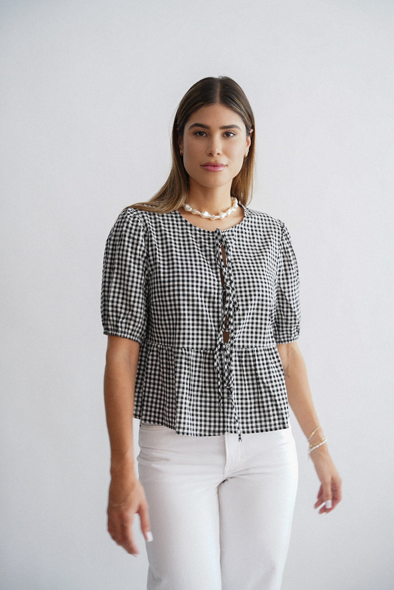 Mallorca Gingham Top – KNUPP KOUTURE