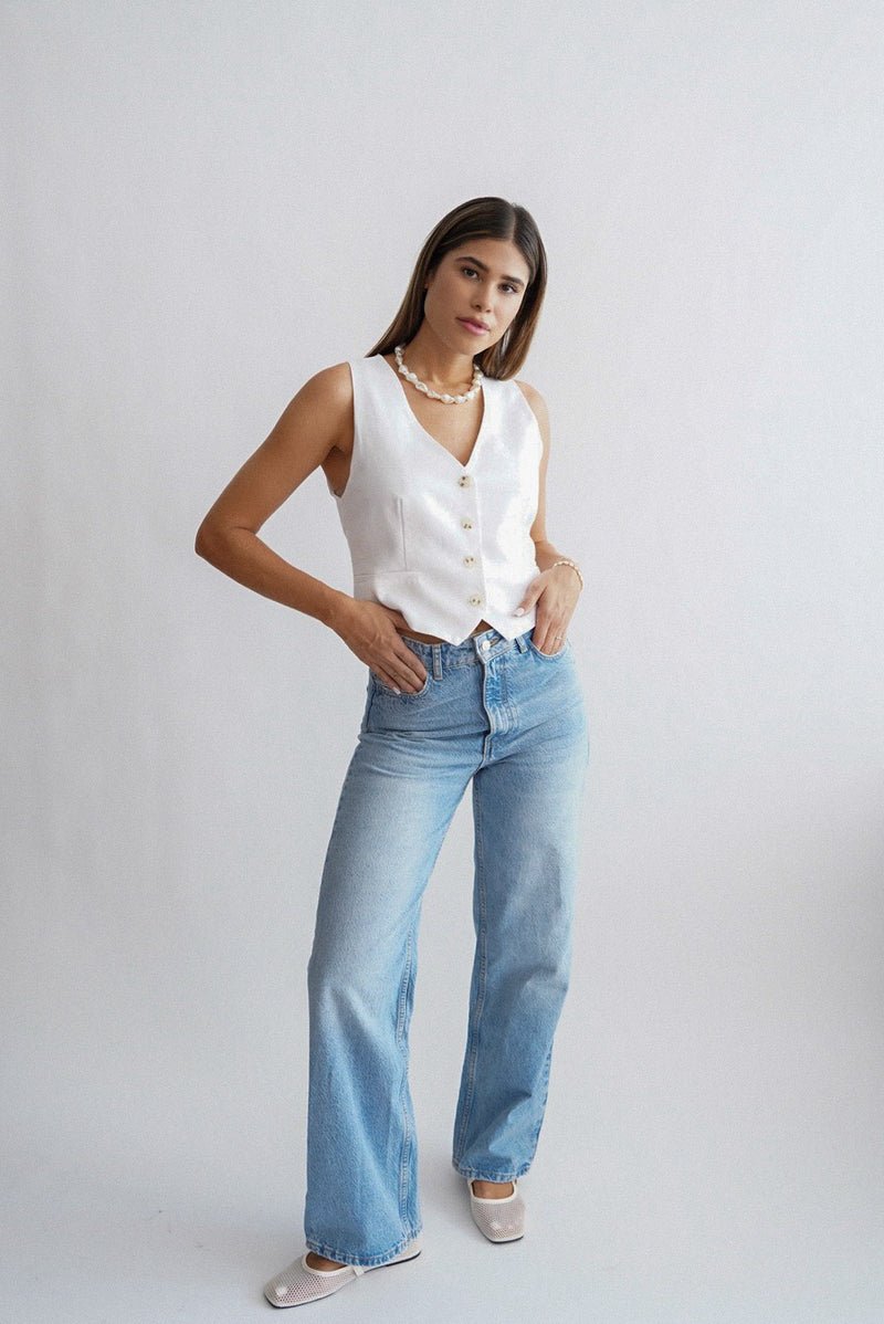 Veneza Linen Vest