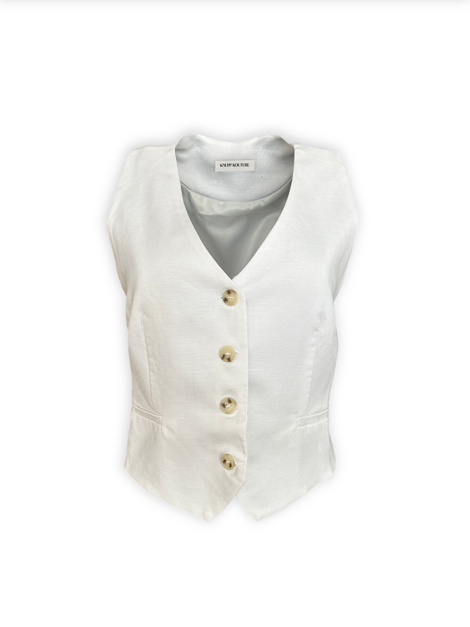 Veneza Linen Vest – KNUPP KOUTURE Veneza Linen Vest – KNUPP KOUTURE