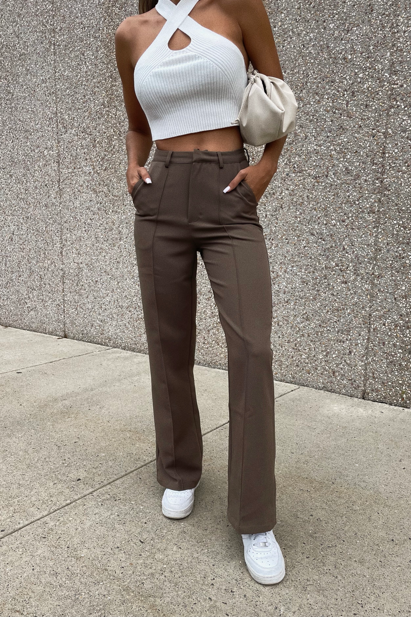 ATHENS BROWN TROUSERS